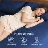 2000TC Hotel Quality Fitted Sheets - 2 Piece Fitted Sheets  -Breathable Bedding - Wrinkle, Fade, Stain Resistant- 16inch/40cm Deep Pocket Fitted Bed Sheets-Wrinkle and Fade Resistant,(Royal blue,Super King)