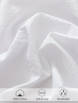 100% Cotton Fitted Sheet - Super Soft 40cm Deep Pocket Bottom Sheets - White Elastic Sheet（King,White)