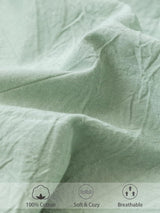 100% Cotton Fitted Sheet - Super Soft 40cm Deep Pocket Bottom Sheets - White Elastic Sheet（Queen,Green beans)