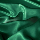 Satin Quilt cover Set Hotel 3 Pieces Quilt cover with Pillowcase, Art Silk Bedding Set-Luxury Soft Silky pillowcase for Hair and Skin, Similar to Silk Duvet/Donna Cover Set- 3 Pieces(Double,Green)