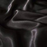 Satin Quilt cover Set Hotel 3 Pieces Quilt cover with Pillowcase, Art Silk Bedding Set-Luxury Soft Silky pillowcase for Hair and Skin, Similar to Silk Duvet/Donna Cover Set- 3 Pieces(King,Black)