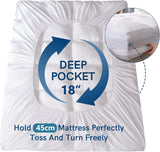 800GSM Mattress Topper Viscose Derived from Bamboo, Thick Pillowtop Fitted Mattress Cover with 45cm Deep Skirt - Machine Washable Hypoallergenic（King Single,Black）