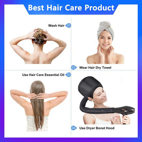 Hooded Sleep silk hair styling, lightweight.