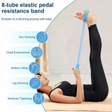 Workout Set – Breathing Trainer,6 Tube Resistance Bands& 8-Tube Elastic Pedal Puller Resistance Band for Men Women Full Body Workouts,Yoga,Pilates,Strength Training