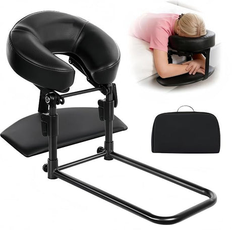Head Rest for Mattress Home Massage Kit with Storage Bag Adjustable Height Face Down Pillow Multi Function Comfortable.