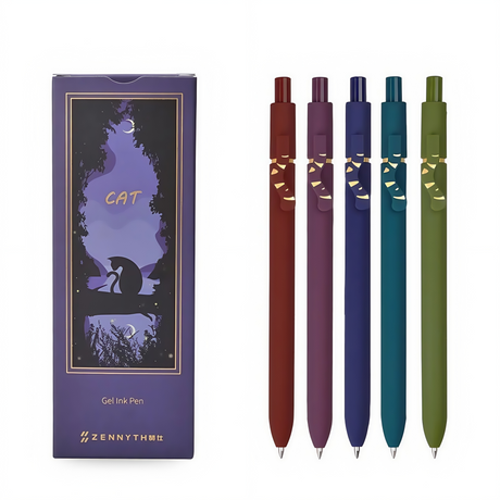 Ballpoint Japanese black ink pens, 0.5mm, 5 pcs.