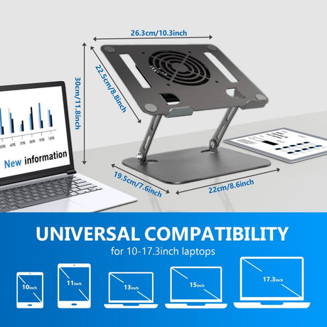 Adjustable laptop stand.