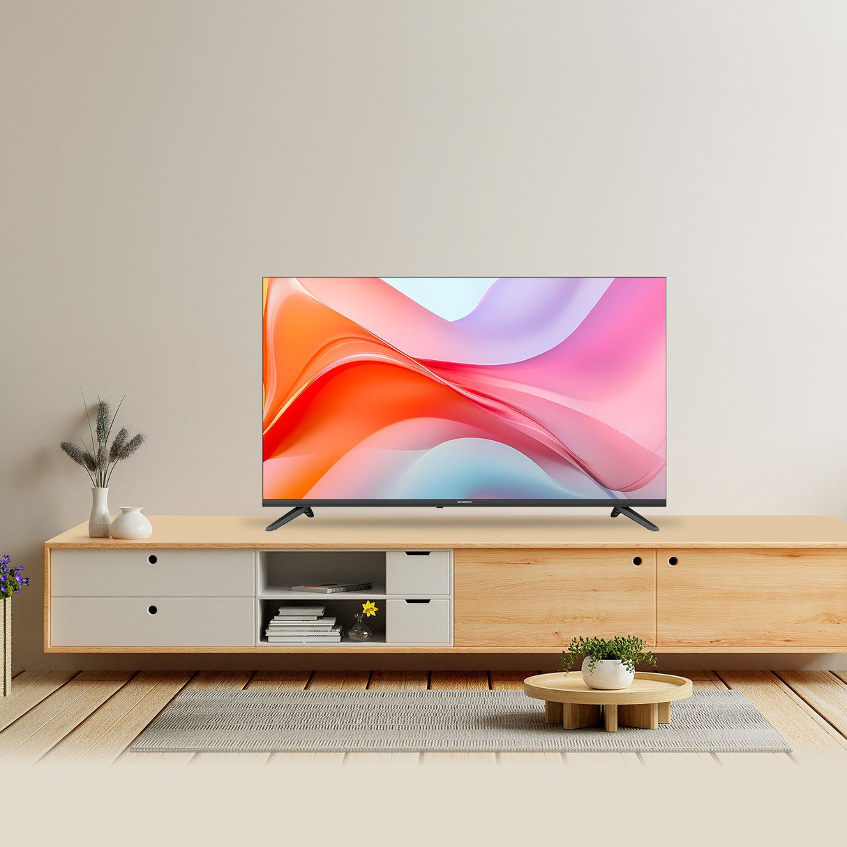 SKYWORTH Q5600H 40''-QLED+ Smart Google TV, FHD, HDR10 HLG, Find-My Remote, Dolby Audio, Screen Casting, Bezel Less Design, Voice Control
