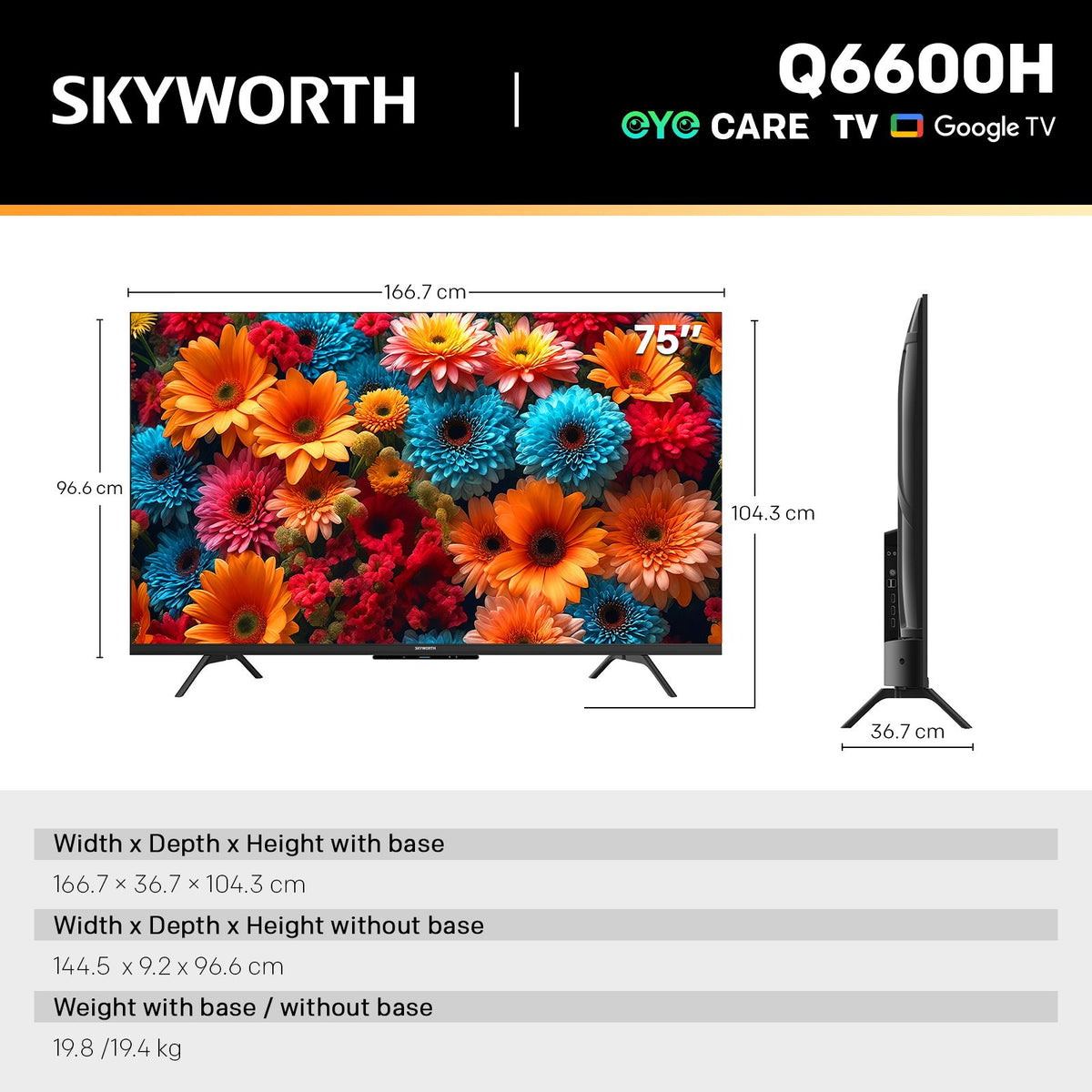 SKYWORTH voice control screen, eco friendly.