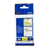 BROTHER TZeS TZE white tape, 12mm, model TZeS231.