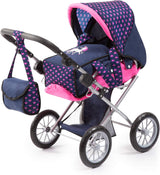 Baby Doll City Star Pram in Polka Dots, Blue and Pink.