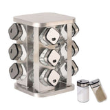 Glass spice rack organiser.