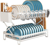 White dish drying rack.