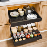 CARLA HOME black pull-out cabinet organiser