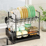 CARLA HOME black glass drying rack, heavy duty.