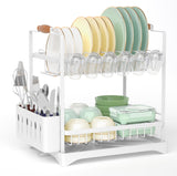 CARLA HOME white glass drying rack, heavy duty.