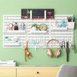 Pegboard wall organiser.
