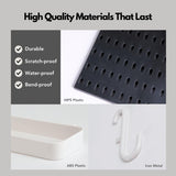 CARLA HOME Pegboard Wall Organizer Kit – 2 Black Modular Pegboards with 10 Accessories for Office, Gaming & Home Storage