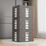 Grey bins, 66L, 3 pack, stackable, foldable.