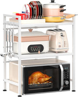Adjustable microwave oven rack, 6 hooks.