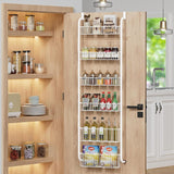 CARLA HOME white hanging metal pantry rack.