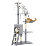 CARLA HOME light grey cat scratching posts, 134cm.