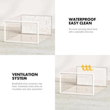 CARLA HOME 6-Pack Clear Stackable Shoe Storage Boxes - White - Shoe Box Storage