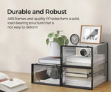 CARLA HOME 12-Pack Clear Shoe Storage Boxes - Stackable - Black - Shoe Box Storage