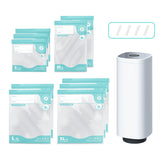 CARLA HOME Automatic Vacuum Sealer Kit - 10 Reusable Bags - White - Food Vacuum Set