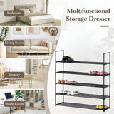 CARLA HOME 5 Tier Metal Shoe Rack - Free Standing Organiser - Black - Basic - Steel