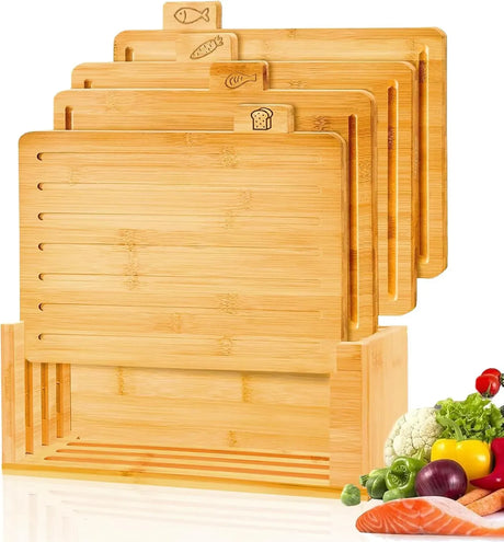 CARLA HOME bamboo cutting board, 4 pieces.