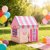 CARLA HOME Kids Ice Cream Bakery Play Tent Pink Pop Up Playhouse - Outdoor Play Equipment Play Tents & Tunnels