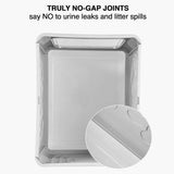 CARLA HOME Foldable Enclosed Cat Litter Box with Scoop - Grey - Plastic - Kitty Litter Tray