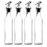 CARLA HOME 4 Pack Glass Oil Dispenser Bottle 500ml Transparent Kitchen