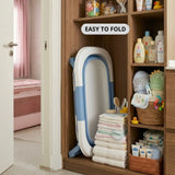 CARLA HOME Foldable Baby Bath Tub with Collapsible Toddler - Blue