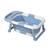 CARLA HOME Foldable Baby Bath Tub with Collapsible Toddler - Blue