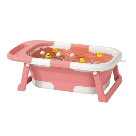 Carla Home Foldable Baby Bath Tub with Collapsible Toddler Pink.
