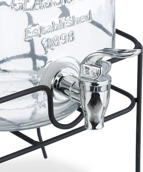 Glass drink dispensers, 4L, 2 pack, easy to clean.