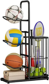 CARLA HOME Ball Storage Rack - 3-Tier Sports Organiser
