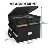 CARLA HOME Fireproof Document Box with Lock - Fabric - Office - Fireproof Document Safe