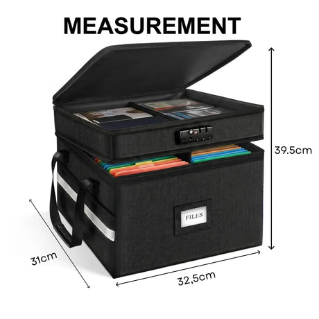 CARLA HOME fireproof document box, folds flat.