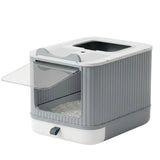 CARLA HOME Enclosed Cat Litter Box - Drawer Tray - Large - Scoop Drawer Design