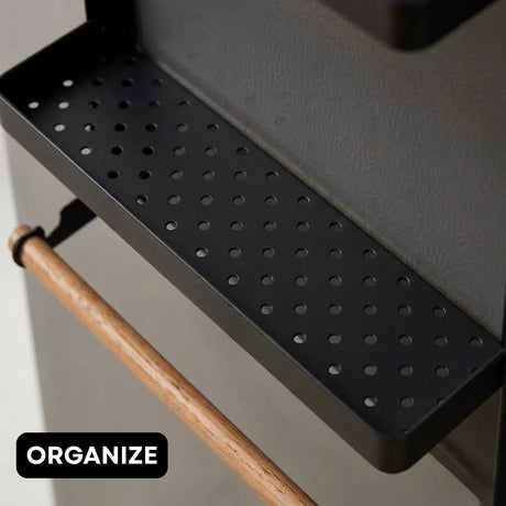 CARLA HOME Fridge black magnetic spice rack.