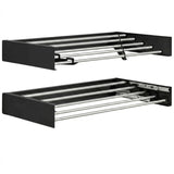 CARLA HOME Wall Mounted Clothes Drying Rack - Foldable - Balcony Folding Clothes - Black