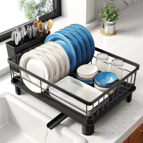 CARLA HOME black dish drying rack.