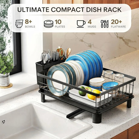 CARLA HOME black dish drying rack.