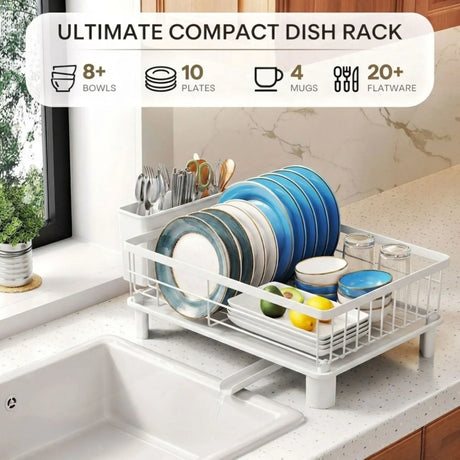 White dish drying rack.