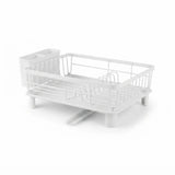 CARLA HOME Dish Drying Rack with Drainboard & Utensil Holder for Kitchen (White)
