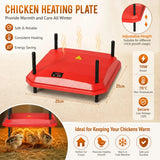 CARLA HOME Chick Brooder Heating Plate - Adjustable Height - Red - Chicken Heater