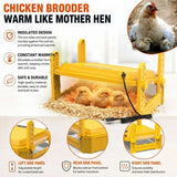 CARLA HOME Upgraded Chick Brooder Heating Plate - Adjustable Height - Yellow - Chicken Heater
